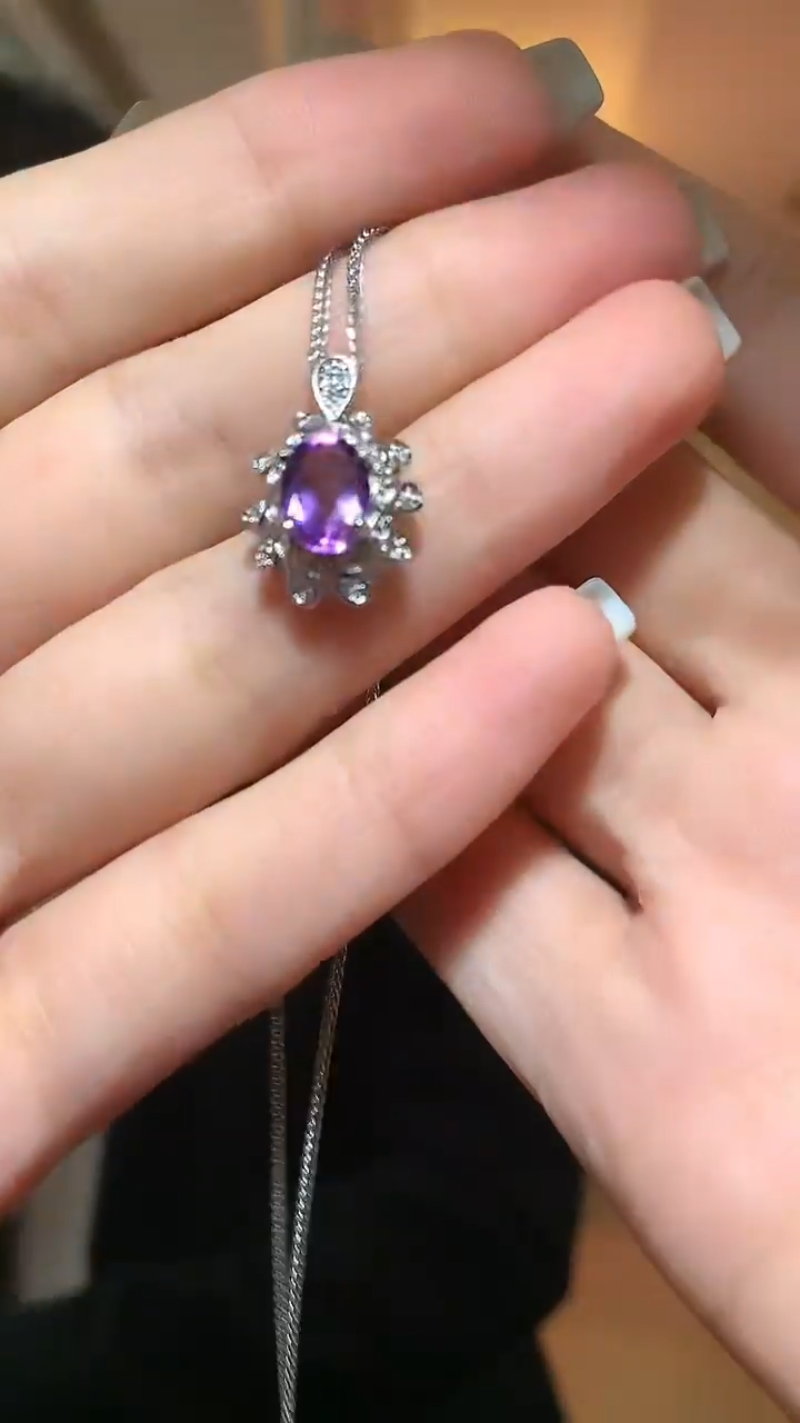未镶嵌颈饰紫晶宝石世家严选