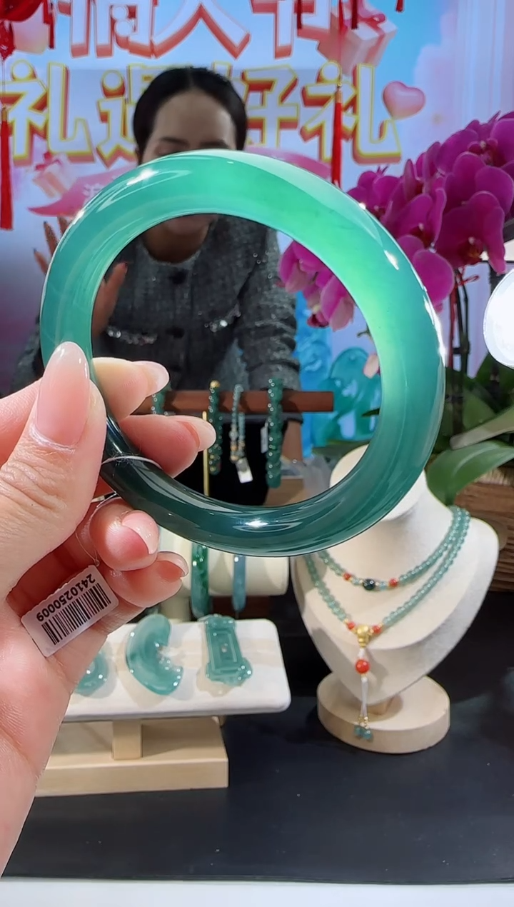 【闪购商品】翡翠手镯未镶嵌67内圈口可选多样性发一