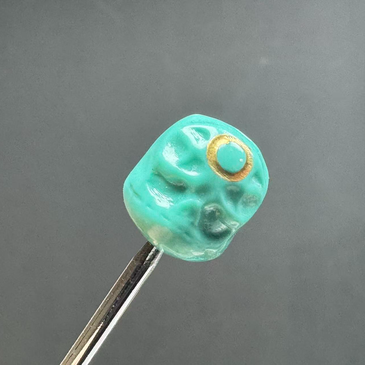 220果冻绿阿呆13mm单珠琉璃配饰