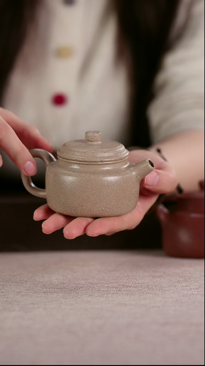 茶壶紫砂五彩老段泥小德钟