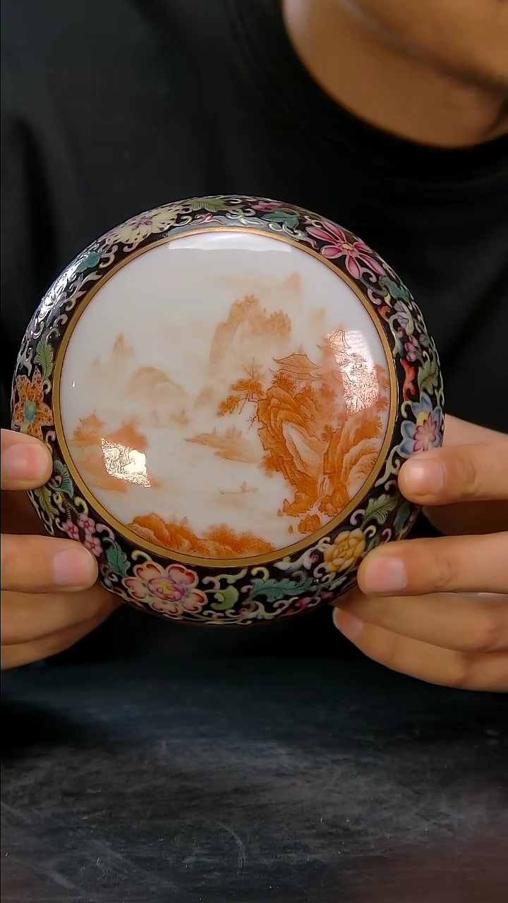 【闪购商品】珐琅彩粉盒精品陶瓷