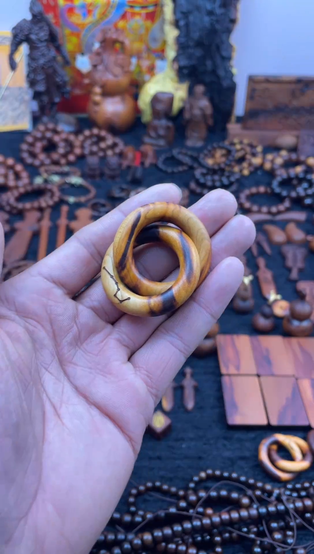 【闪购商品】枣木木雕桃木小乾坤圈一物一拍