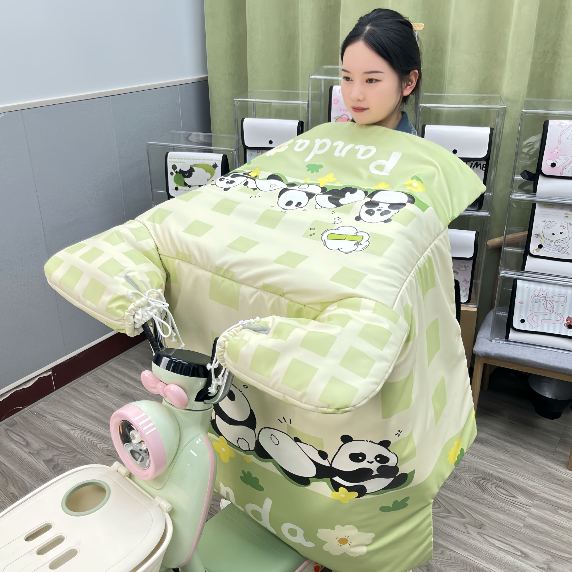 【预售】冬季加厚双面防水全包电动车挡风被防寒防风罩高颜值通用款