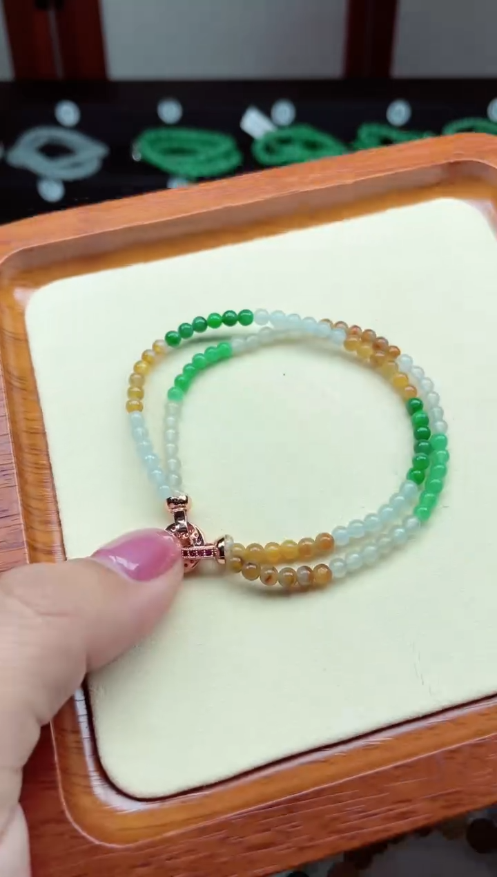 【闪购商品】翡翠手链未镶嵌缅甸翡翠 卡3.5