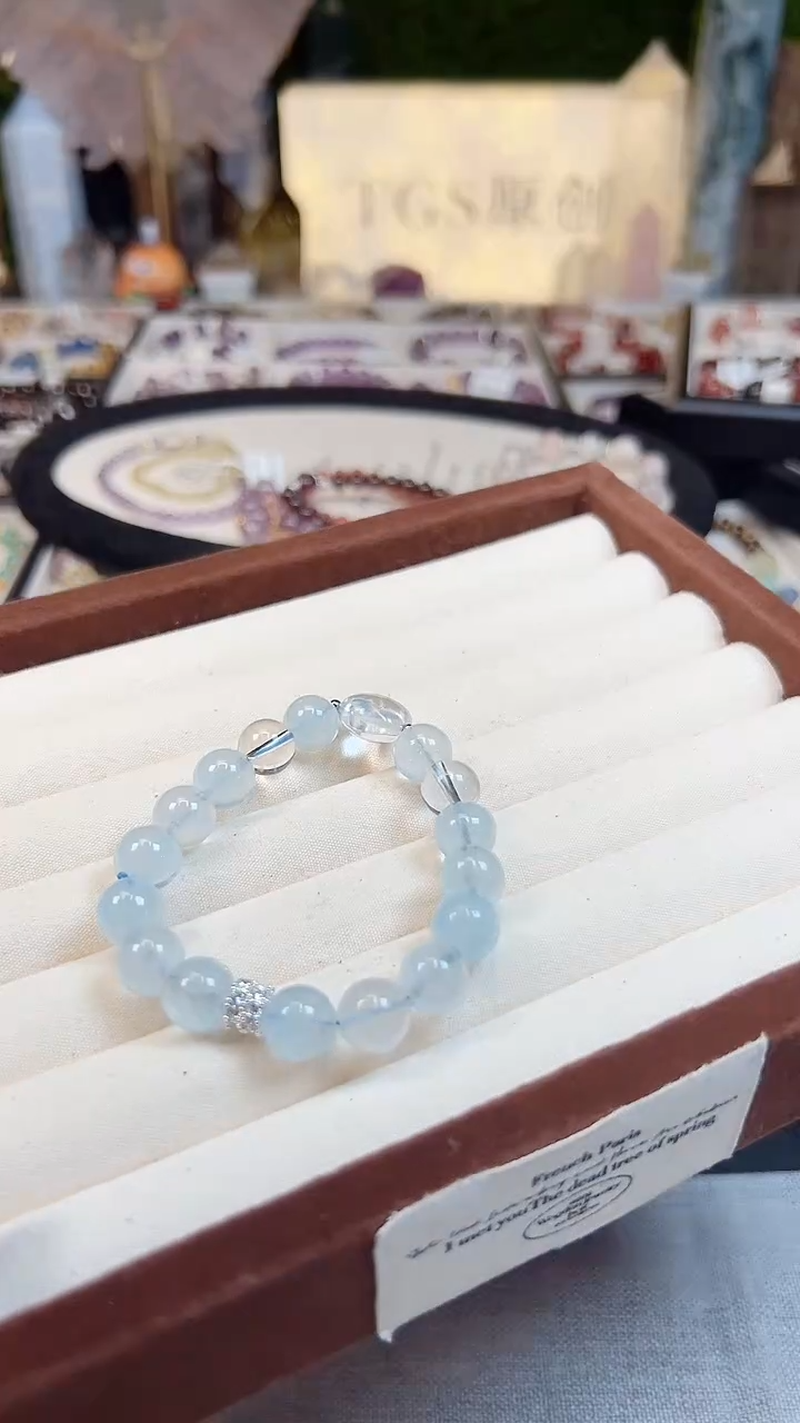 【闪购商品】海蓝宝石手串未镶嵌4a TGS原创设计 T154