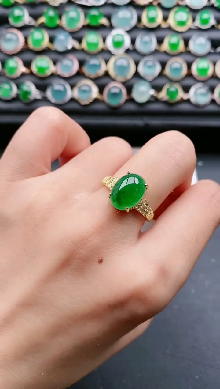 【闪购商品】翡翠戒指银S925镶嵌1111111