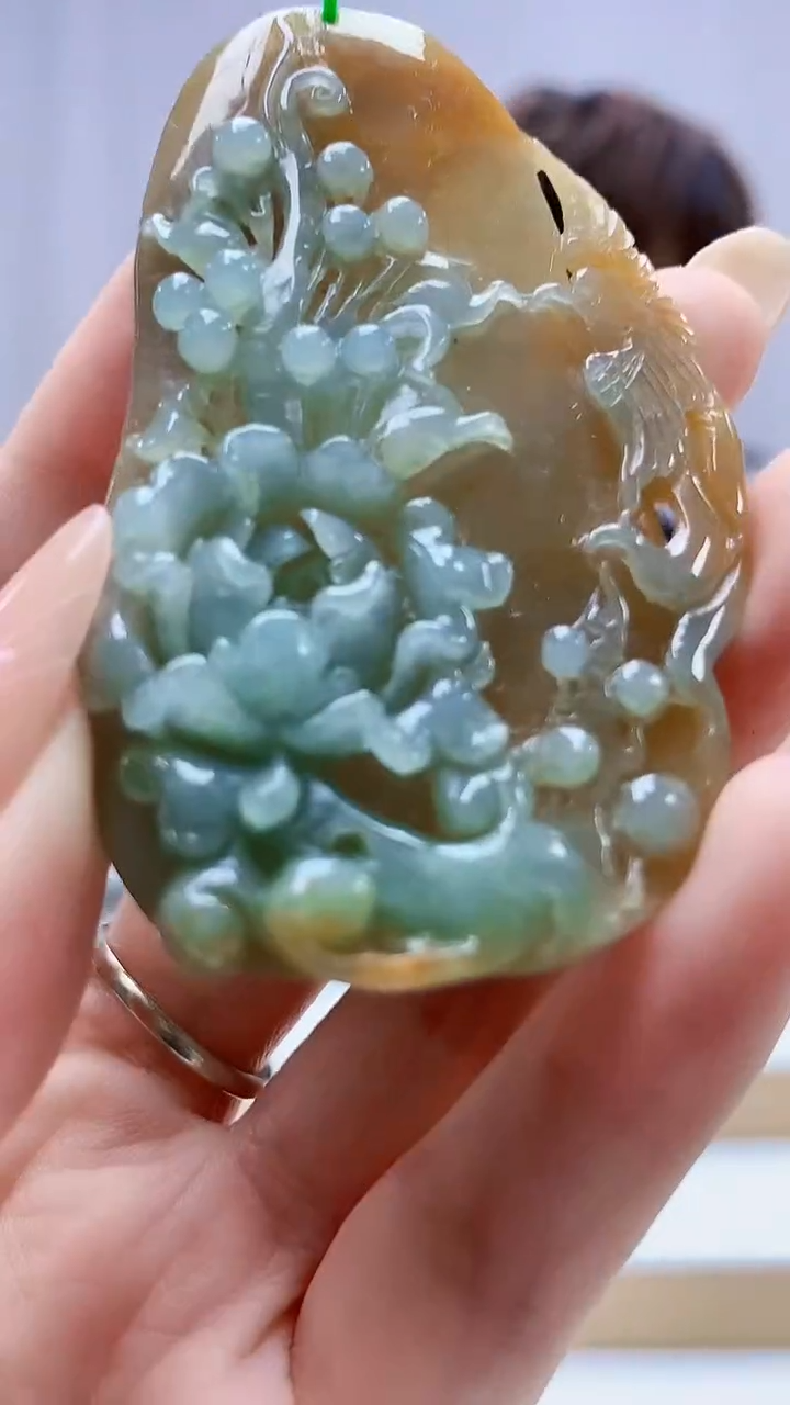 未镶嵌定制翡翠4868DD-毛货挂件69