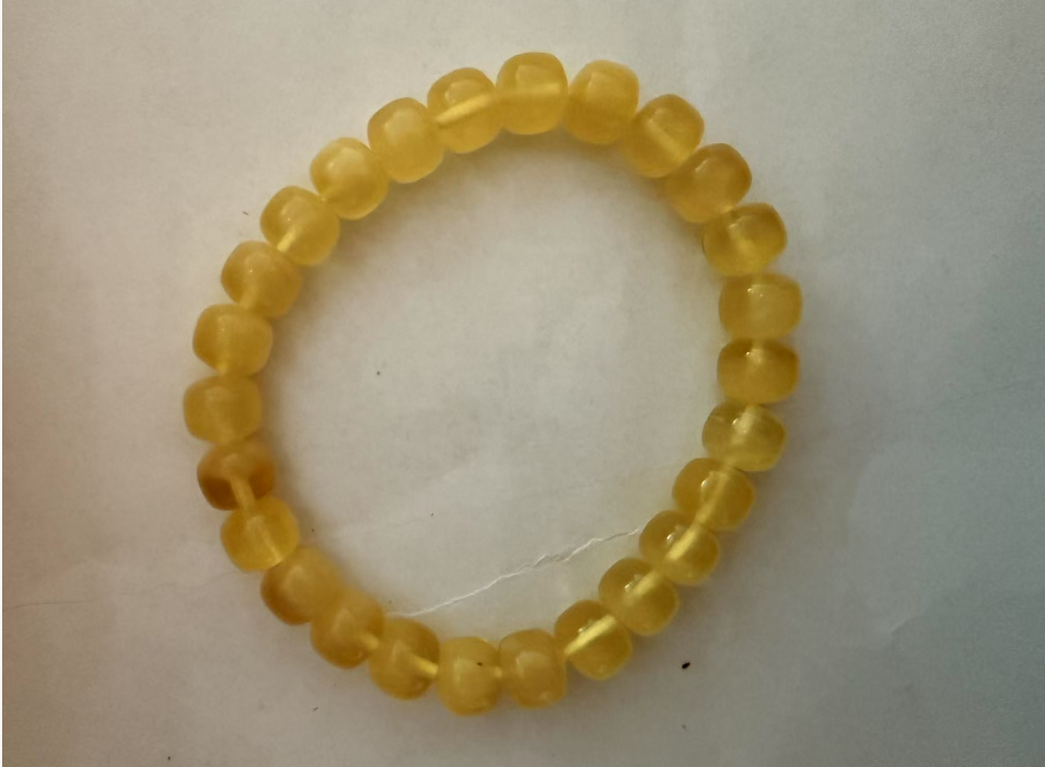 鸡油黄蜜蜡手串卡8-9