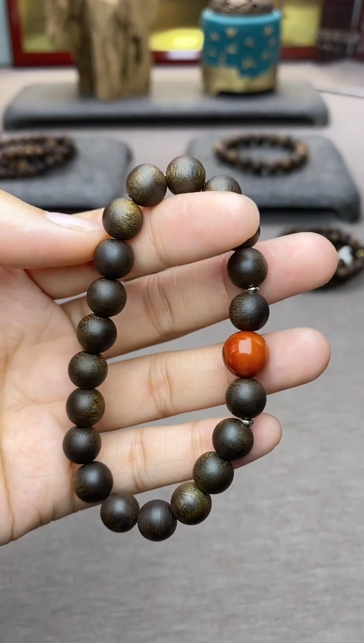 【闪购商品】沉香手串单圈越南芽庄白棋楠0.8 沉水