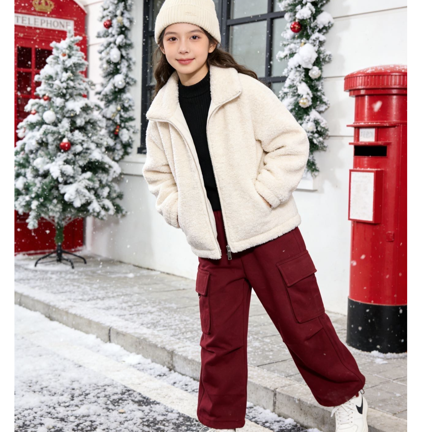 26028高端专享秋冬款工装裤红色