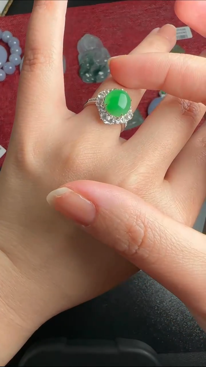 【闪购商品】翡翠戒指18K金镶嵌WY0214214