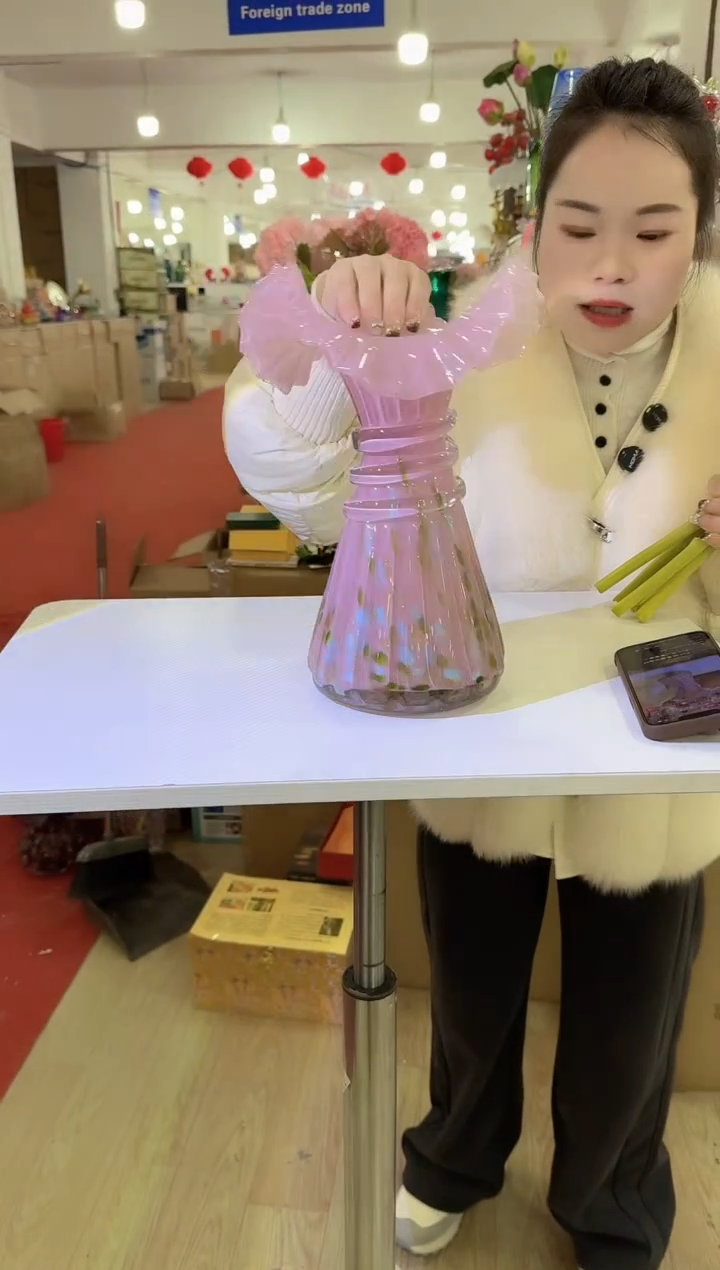【闪购商品】无铅玻璃迪喜花器-c-早43 裙摆