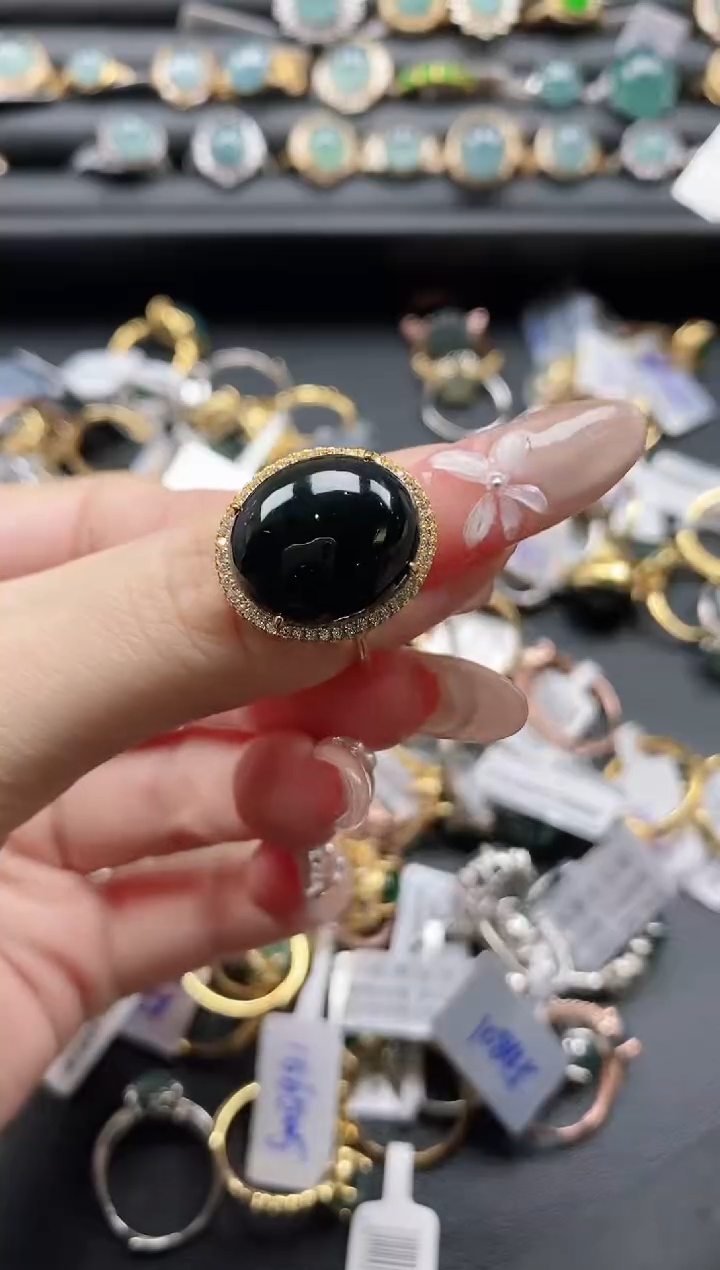 【闪购商品】翡翠戒指银S925镶嵌1111
