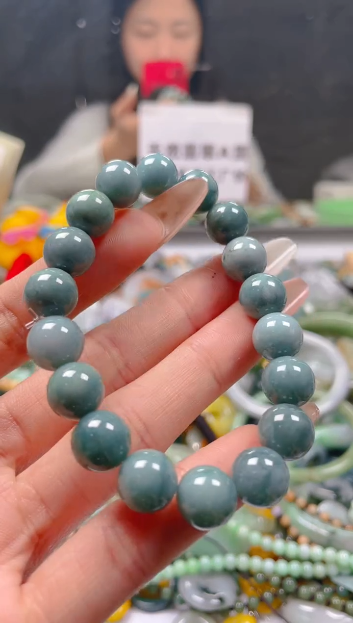 【闪购商品】翡翠颈饰未镶嵌10MM/P/翡翠A货一图一物