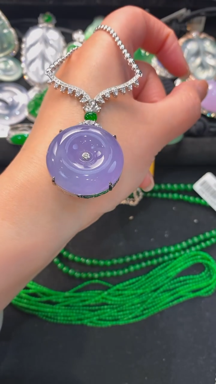 【闪购商品】翡翠颈饰未镶嵌紫扣套链