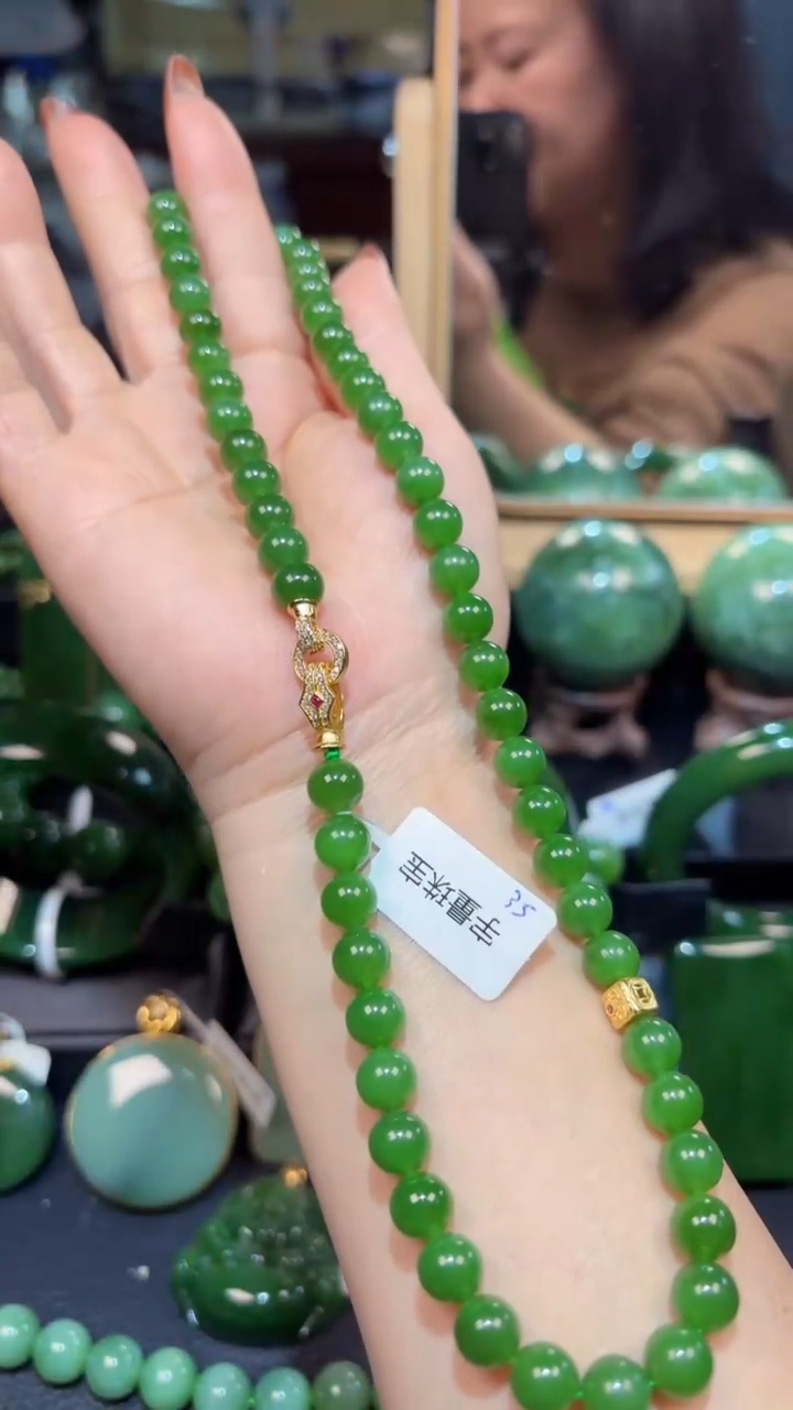 【闪购商品】和田玉（碧玉）颈饰银S925镶嵌1