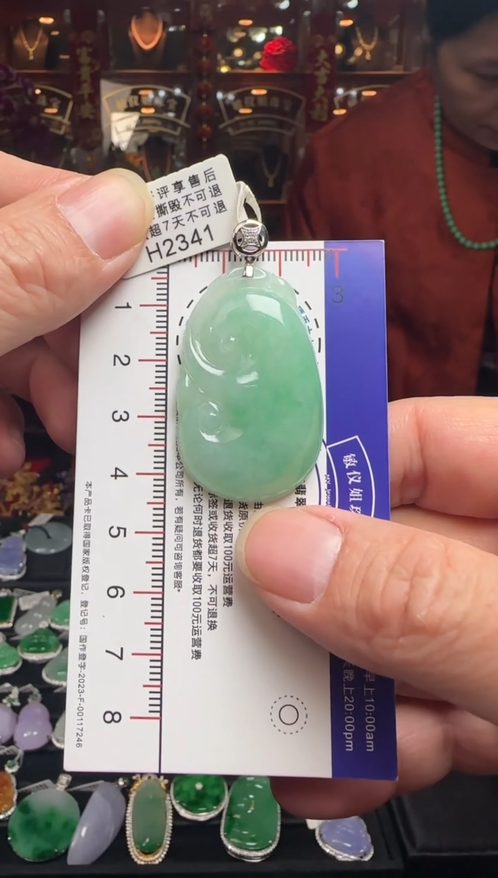 【闪购商品】翡翠颈饰18K金镶嵌H2341 如意