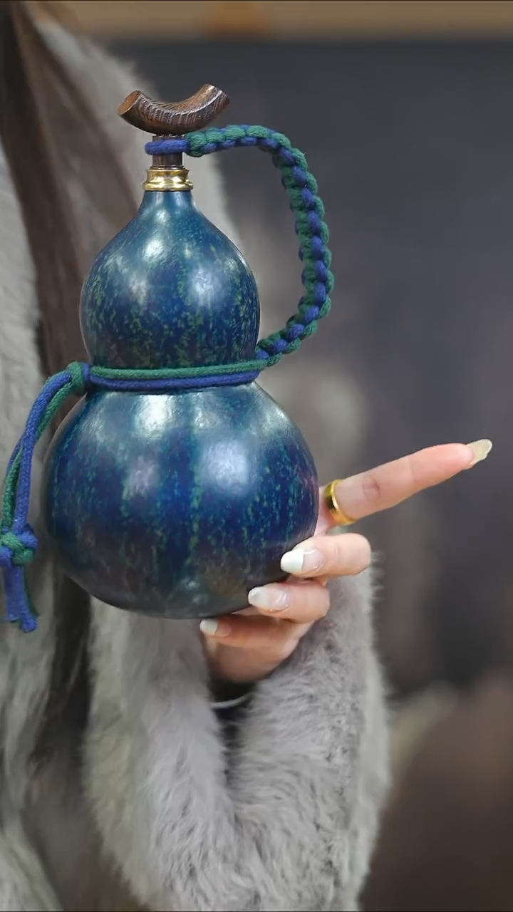 【闪购商品】XJ226大漆酒葫芦不包手串及旋转底座