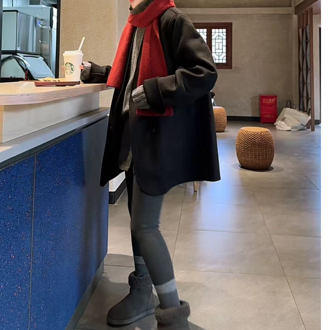 【林五五定制】2025冬款简约高级感双面羊绒茧型羊毛呢大衣