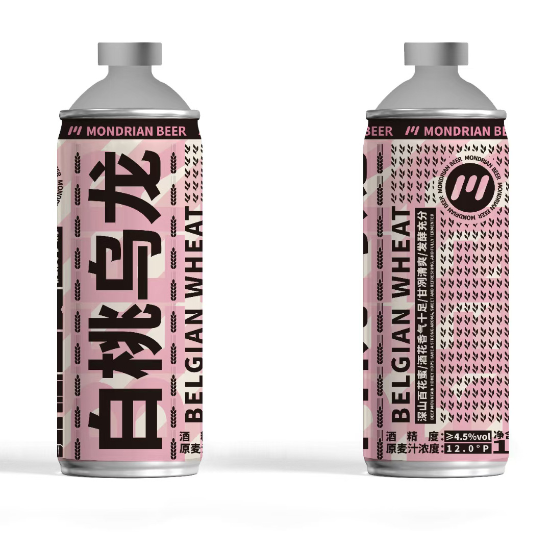 蒙德里安精酿啤酒白桃乌龙果味啤酒1L单瓶装