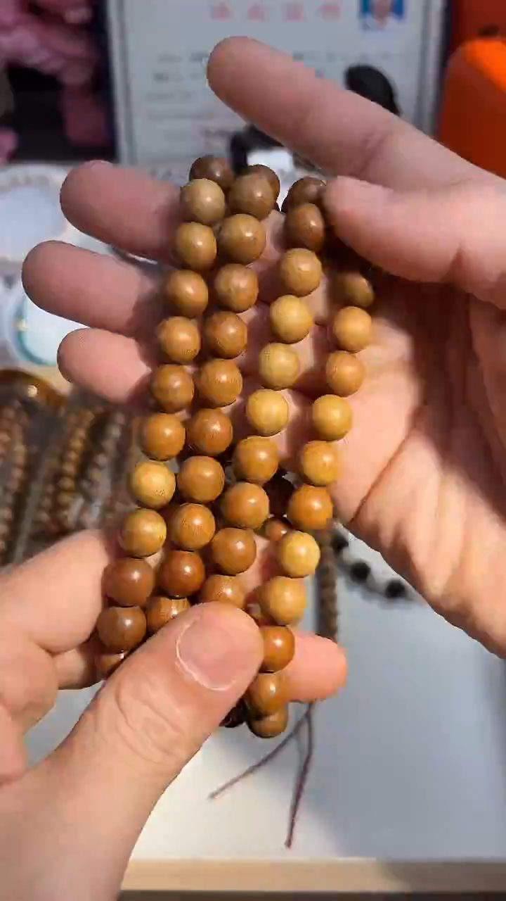 手串/手链楠木（金丝楠）10mm/108颗 滑式红木金丝楠木