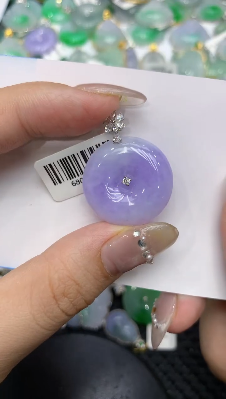 【闪购商品】翡翠颈饰18K金镶嵌222222222