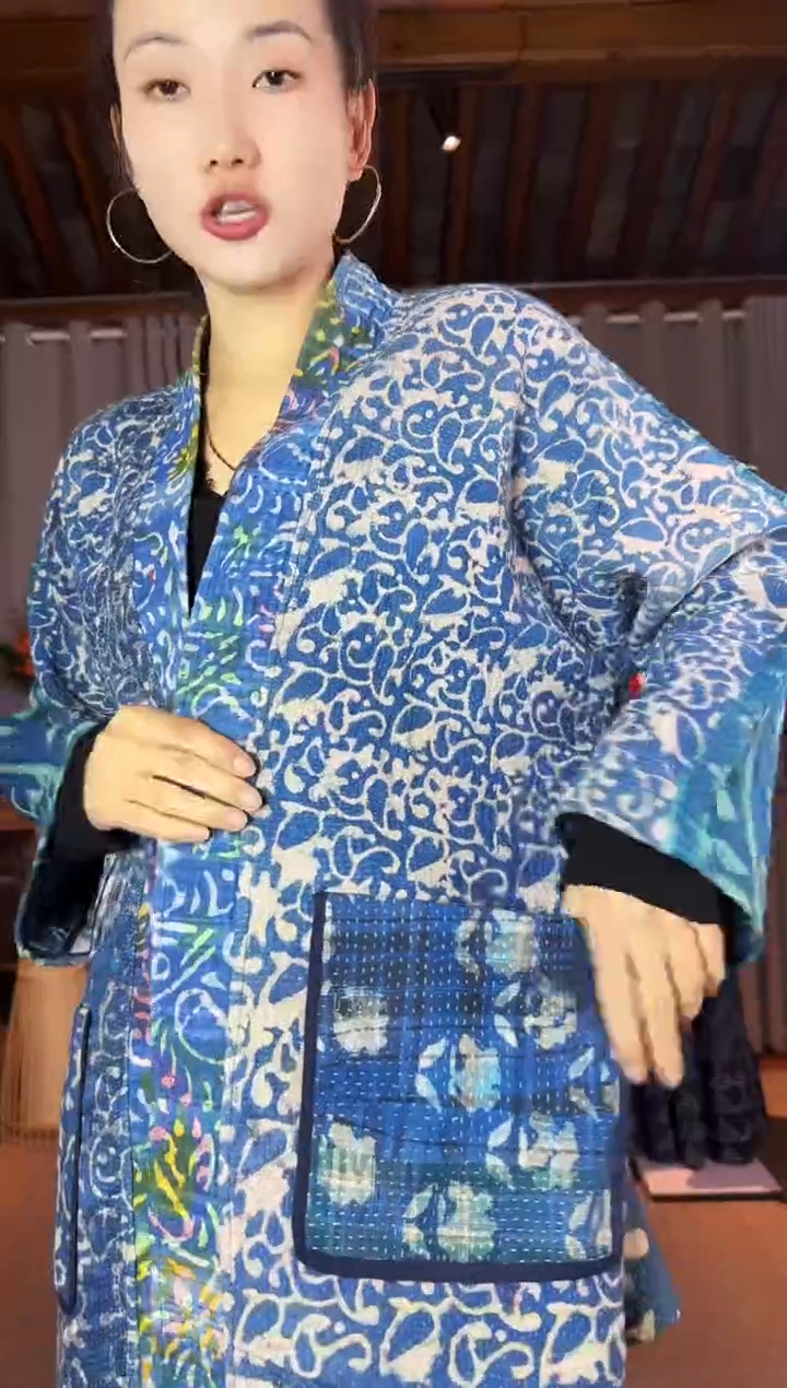 【闪购商品】设计师款蓝古布外套