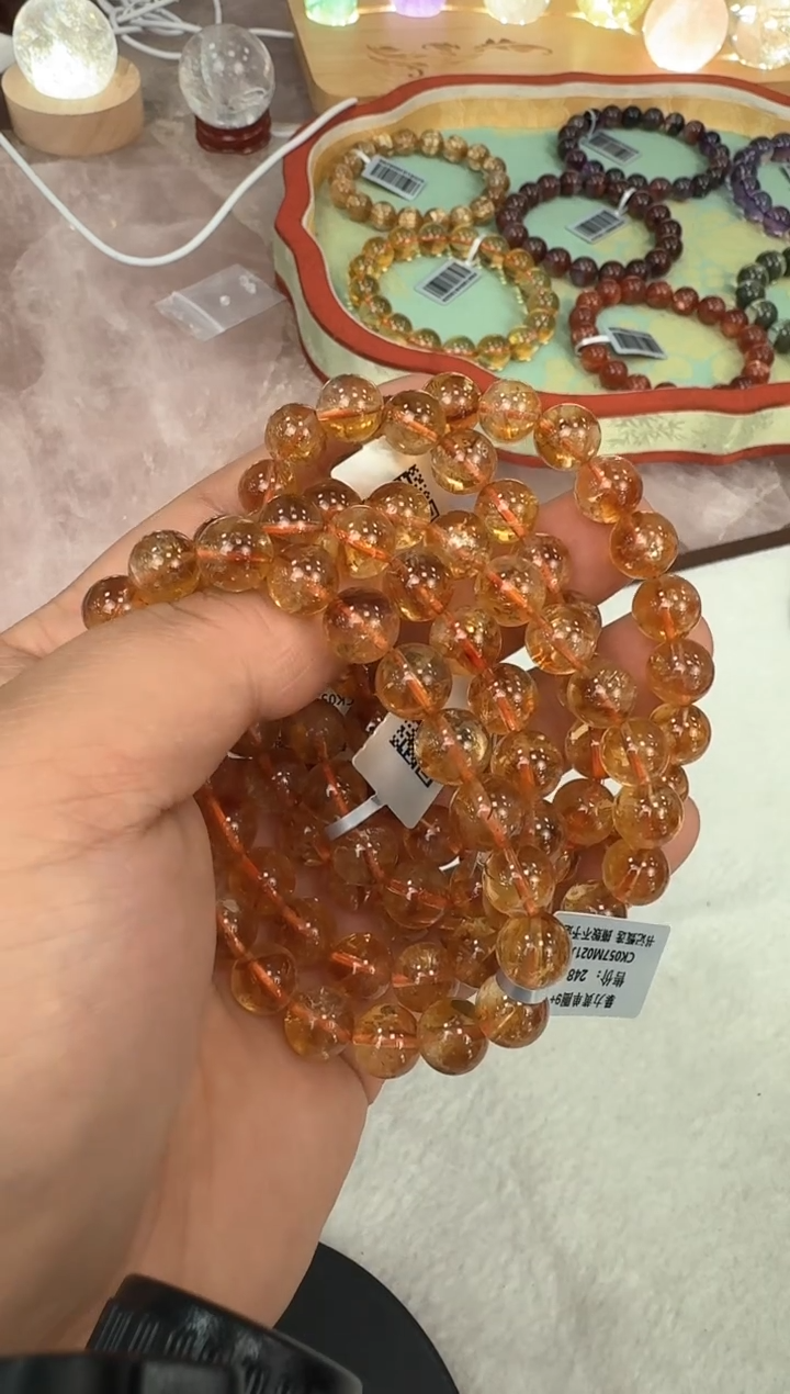 【闪购商品】水晶手链未镶嵌CK057 约9mm多样性发一件