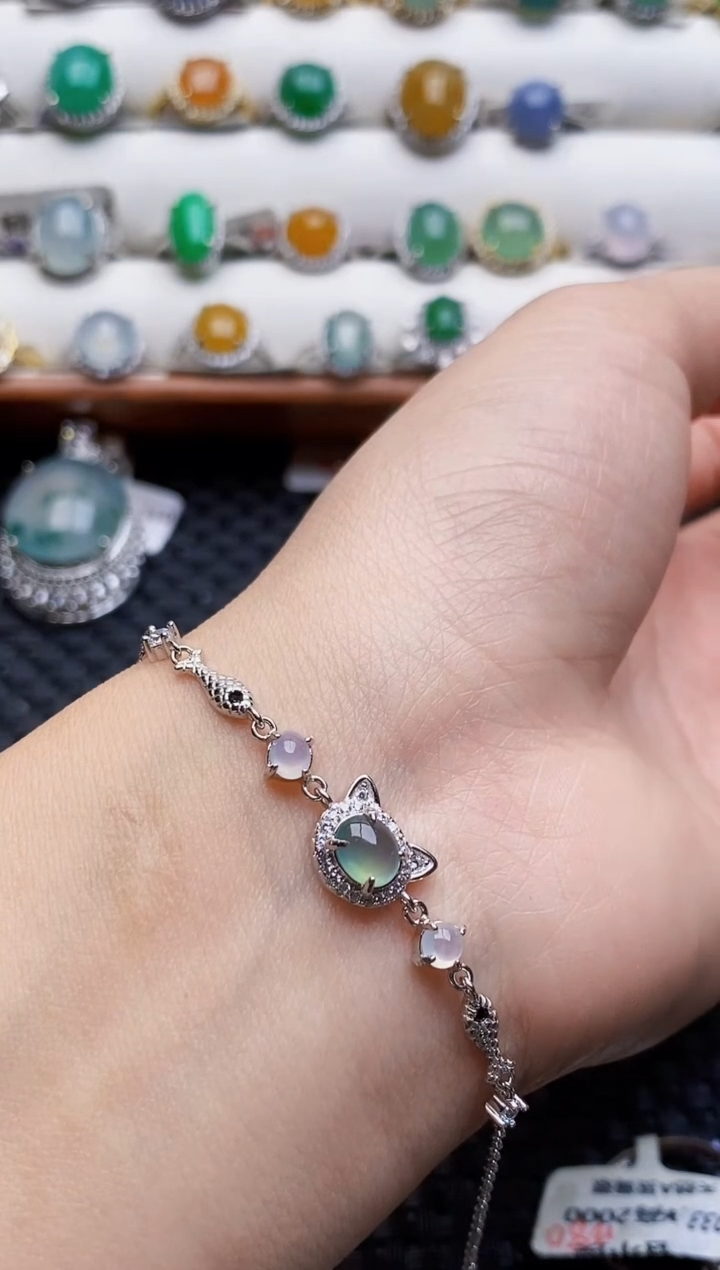 银S925镶嵌戒指翡翠2838