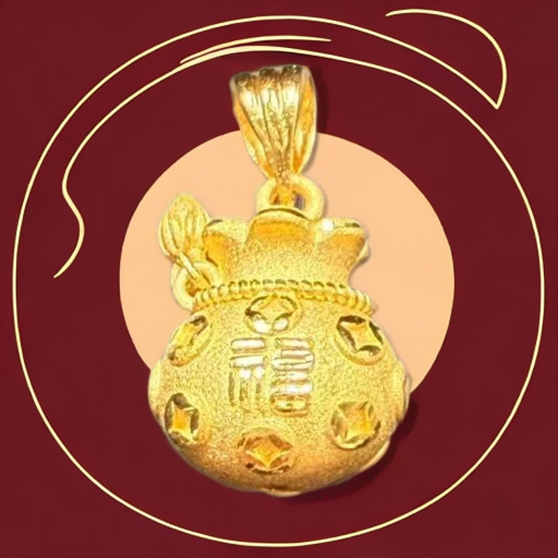 足金999黄金吊坠