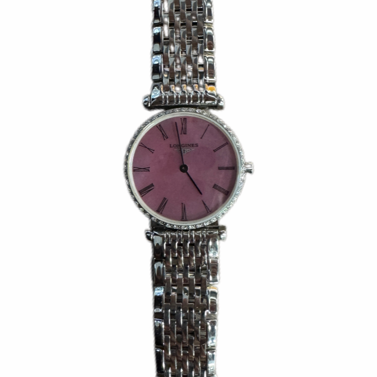 99新 Longines/浪琴 嘉岚系粉盘/灰盘女表后钻24盘xww（GP）