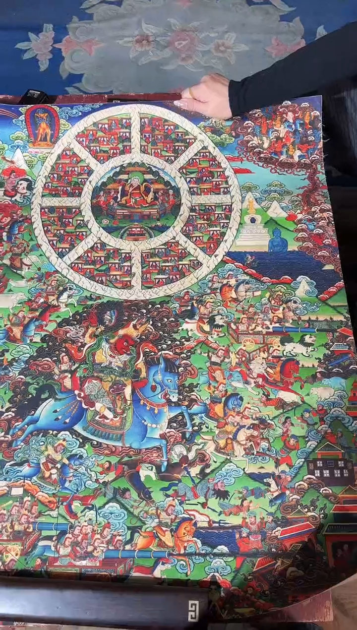 卷轴画龙妹唐卡直播tk16