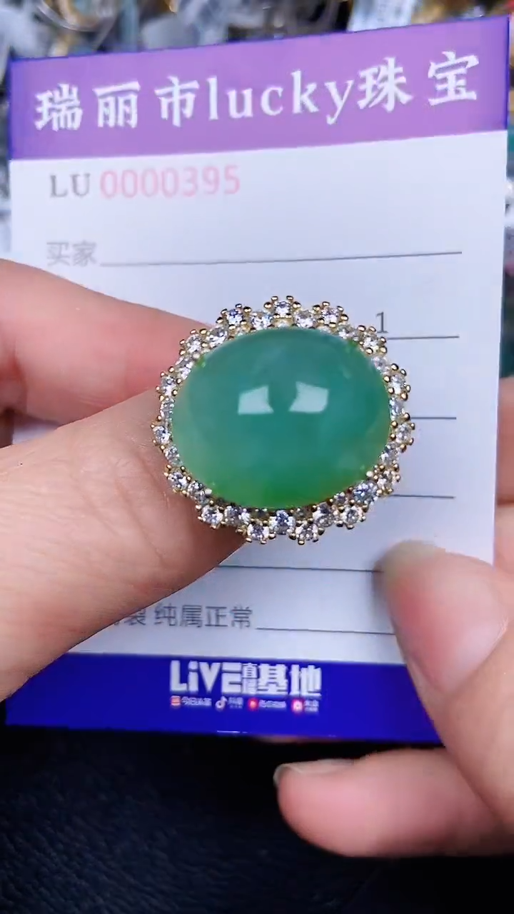 颈饰银S925镶嵌翡翠0395