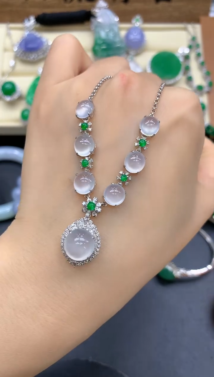 【闪购商品】翡翠颈饰18K金镶嵌596-中国好珍宝