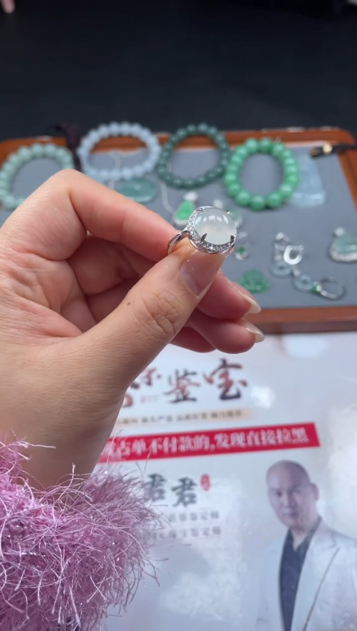 【闪购商品】定制翡翠银S925镶嵌03-08HDJT0140664