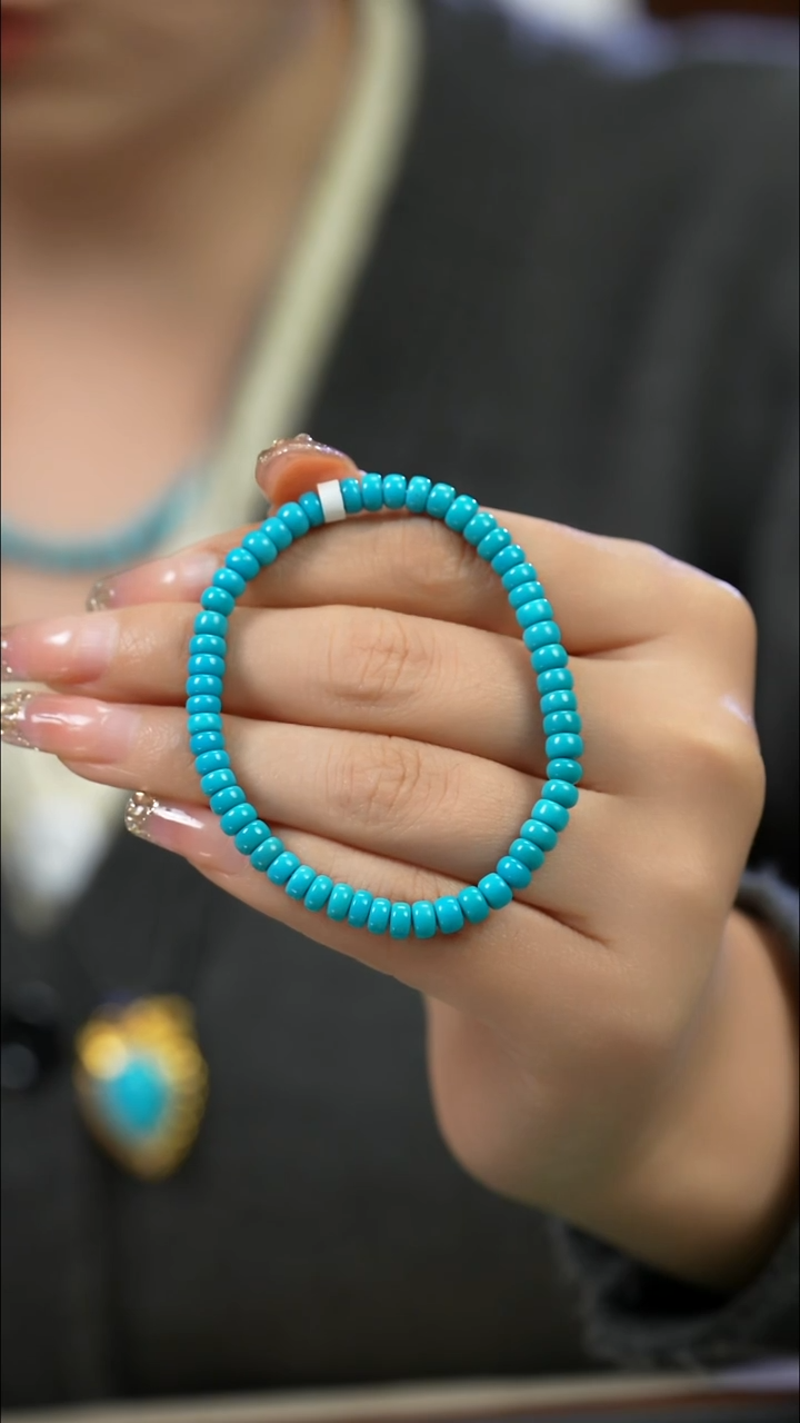 未镶嵌绿松石手串精品5mm+