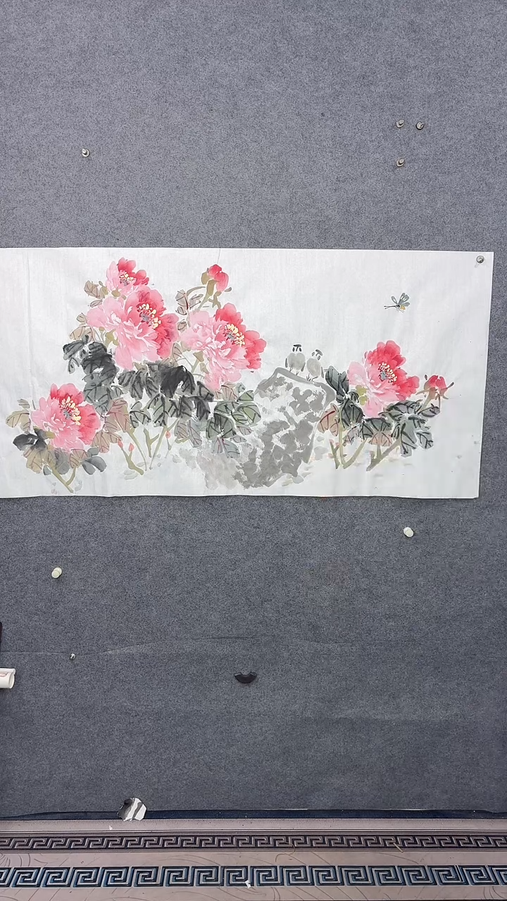 国画136*68吴铁成作品