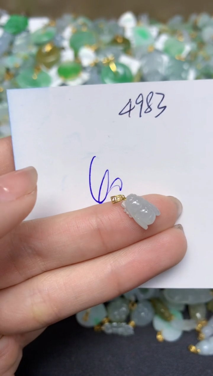 【闪购商品】翡翠颈饰18K金镶嵌天然翡翠A货