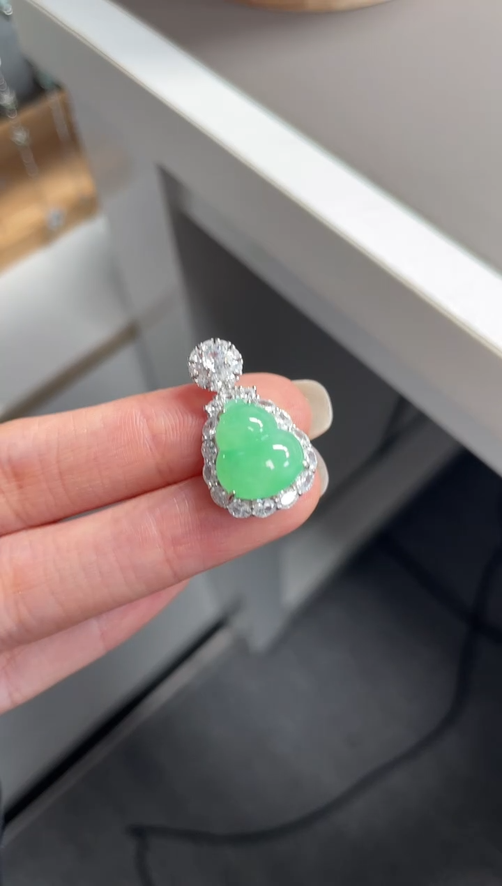 颈饰银S925镶嵌翡翠1