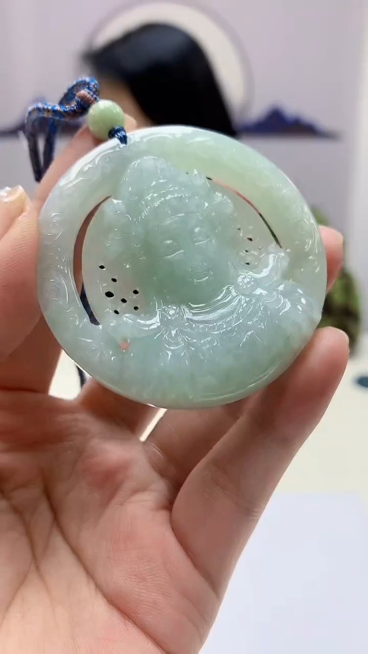 【闪购商品】定制翡翠未镶嵌3123ms-毛货挂件32