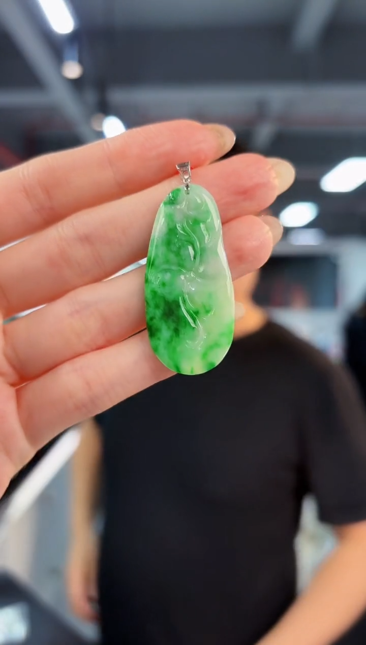 【闪购商品】翡翠颈饰18K金镶嵌缅料A货/支持复检/一件