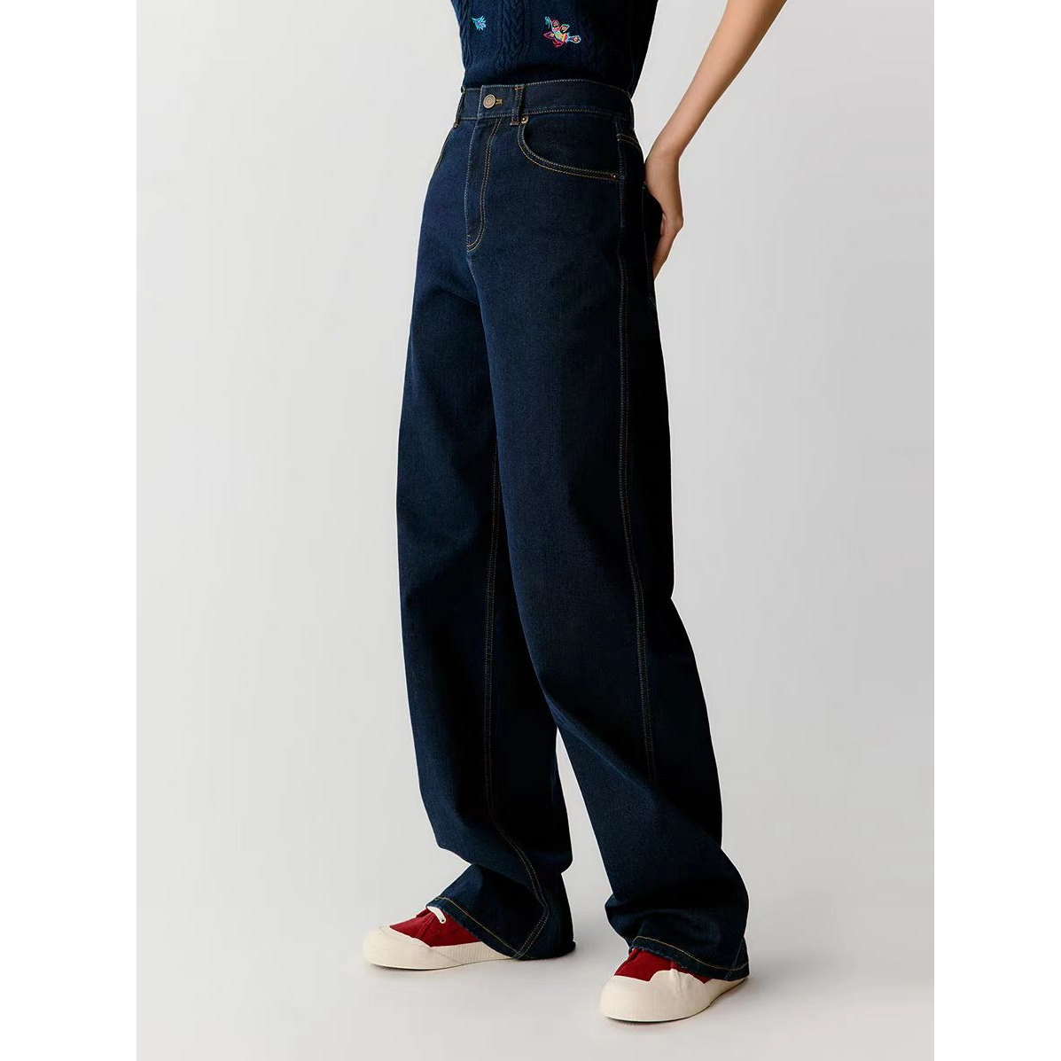 251105【土壤牛仔】小禾女装25春夏新款超弹牛仔阔腿裤