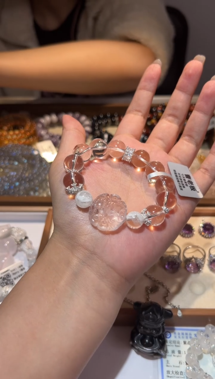 【闪购商品】水晶手链未镶嵌13mm白水晶diy15手围