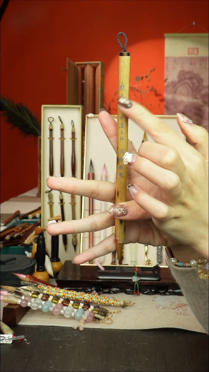 149号闪孤品高货毛笔链接 清水试笔 蘸墨不退