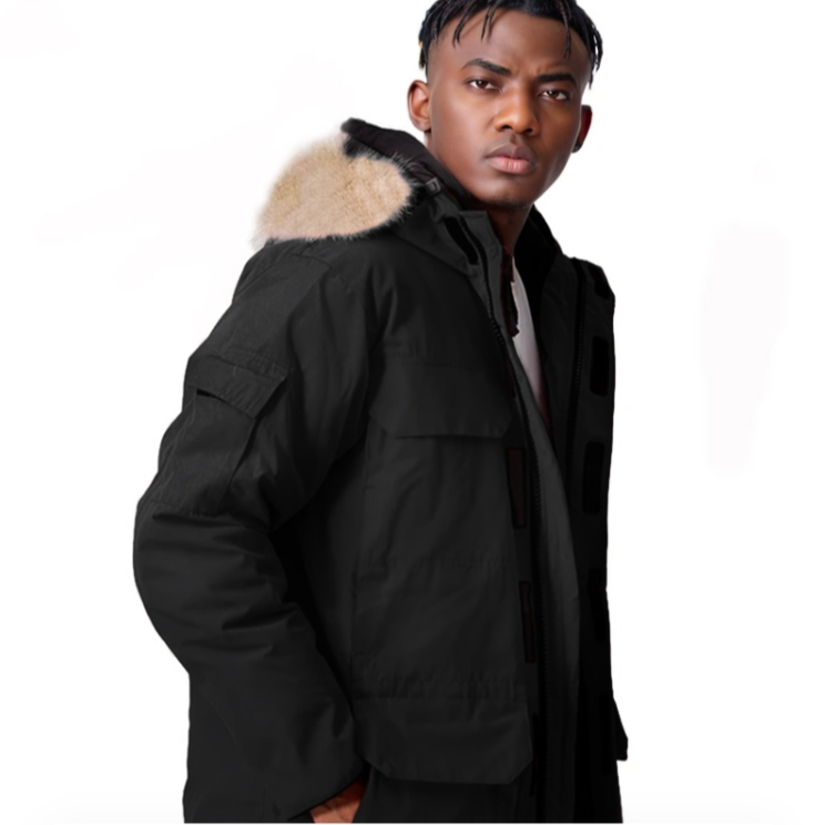 工装派克羽绒服休闲中长款情侣款宽松保暖户外极寒羽绒服