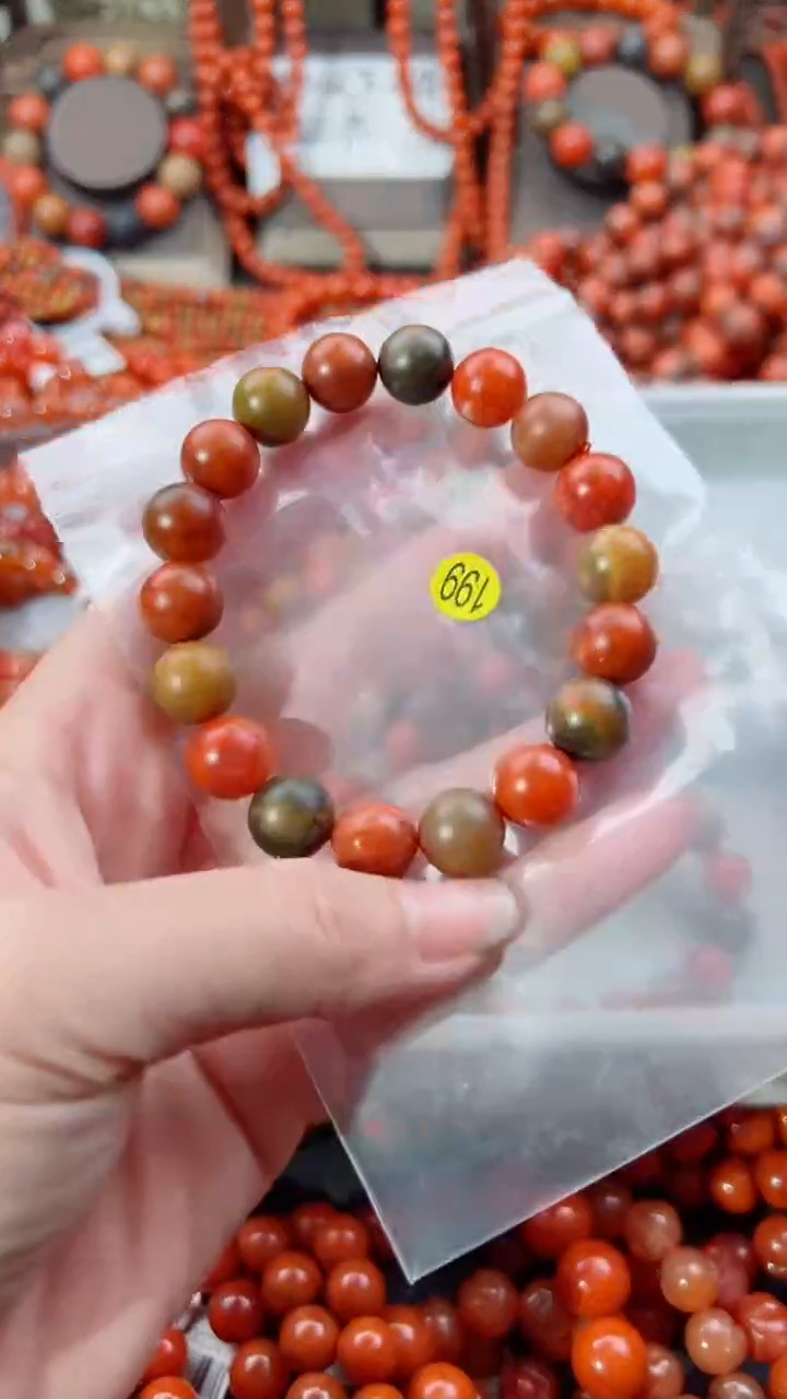南红玛瑙未镶嵌手串11+