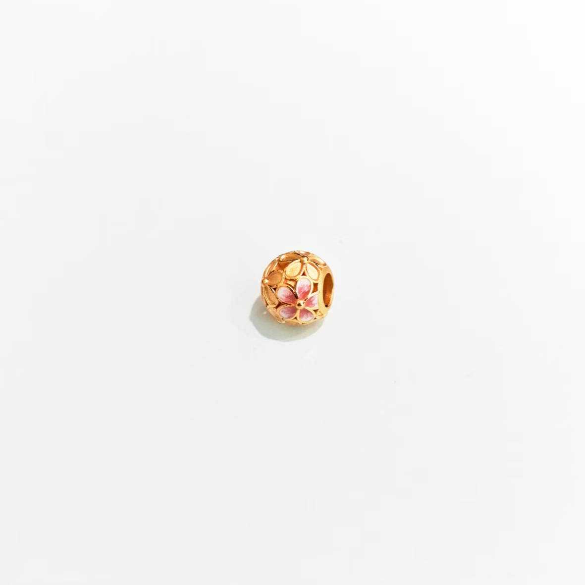 CBAI/菜百HD 足金饰品 转运珠彩色气质