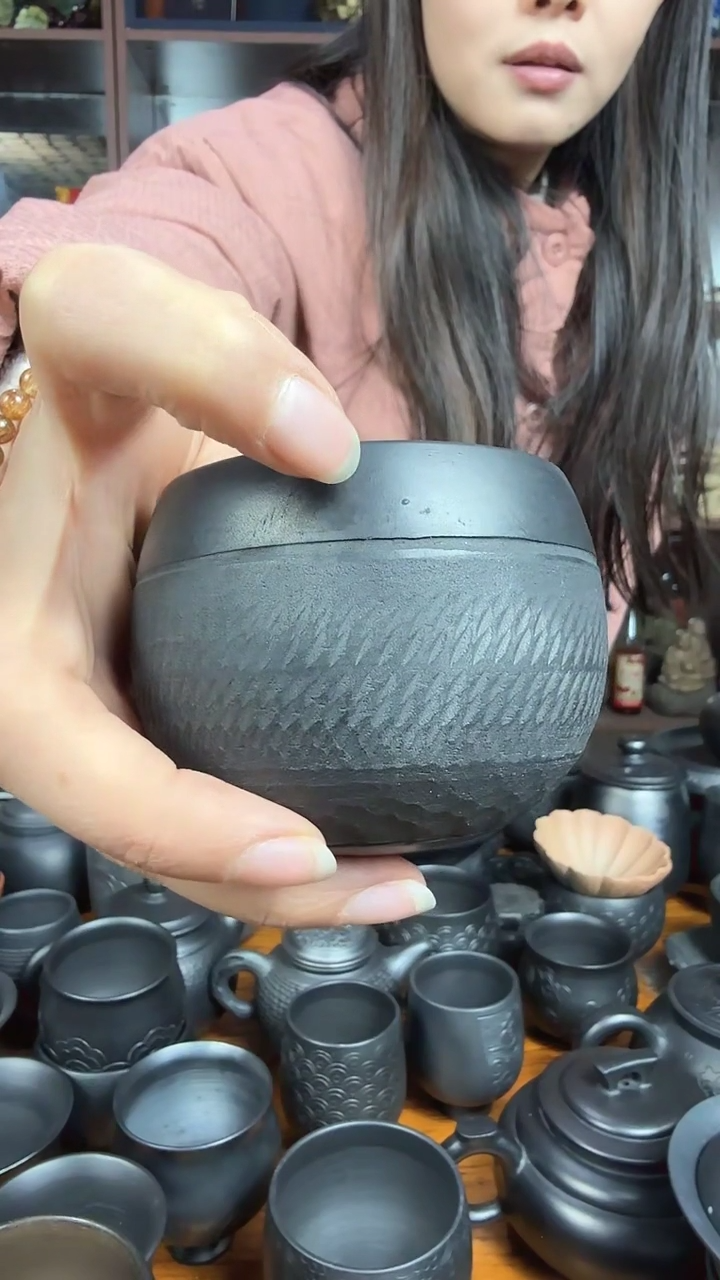 神农黑陶微瑕杯子