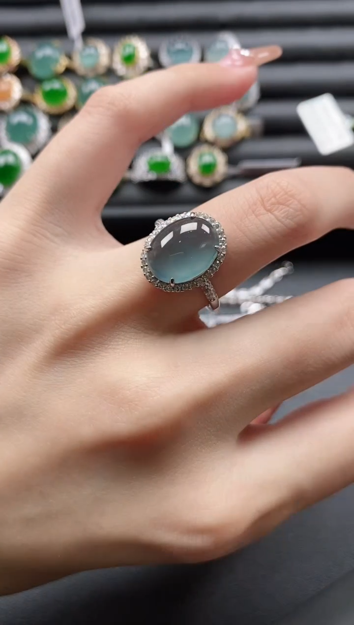 【闪购商品】翡翠戒指银S925镶嵌51151