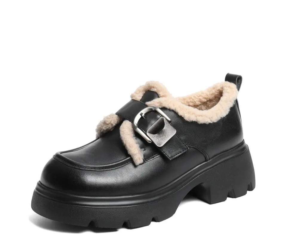 【倩-B5S】乐福鞋休闲百搭春季时尚加绒